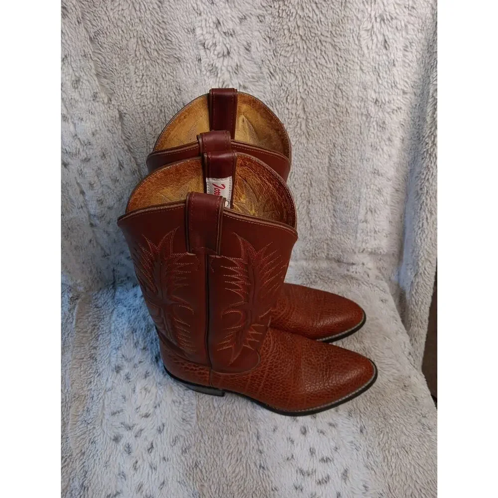 Vintage Tony Lama Boots Size 10 Made In Mexico Leather